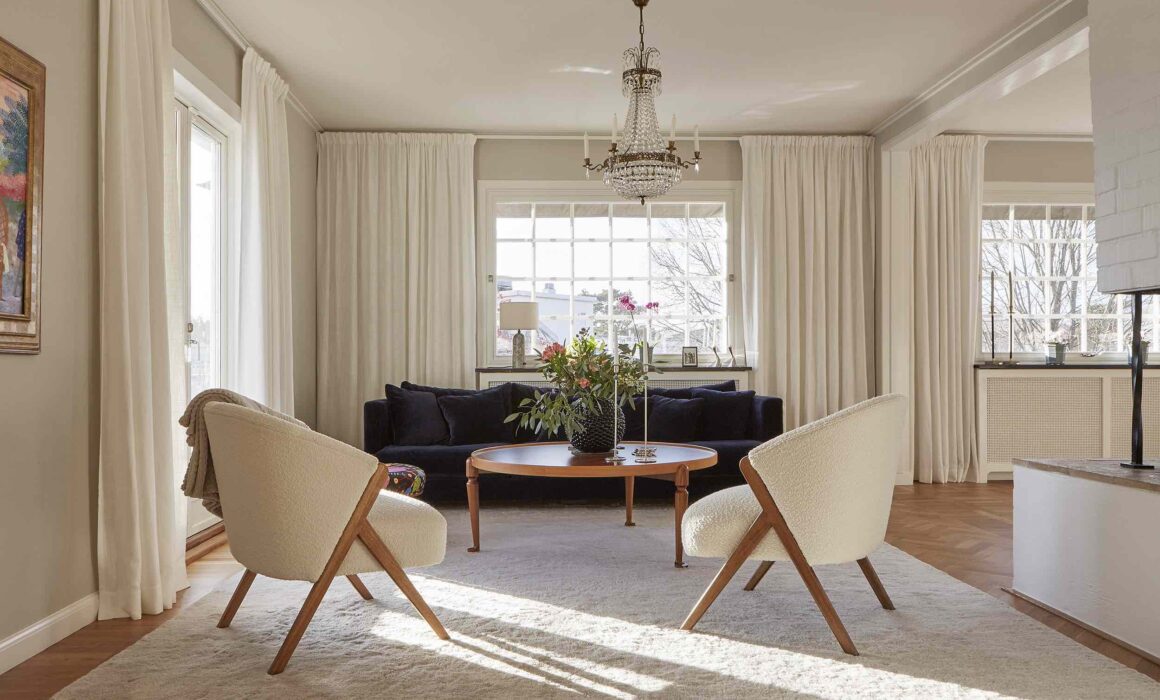 Renomate ytskiktsrenovering vardagsrum